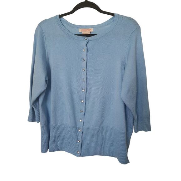Rocket 898 by RGL Vintage Jeweled Button Front Sweater - Picture 1 of 5